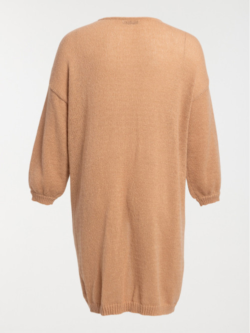 Gilet ouvert camel grande...