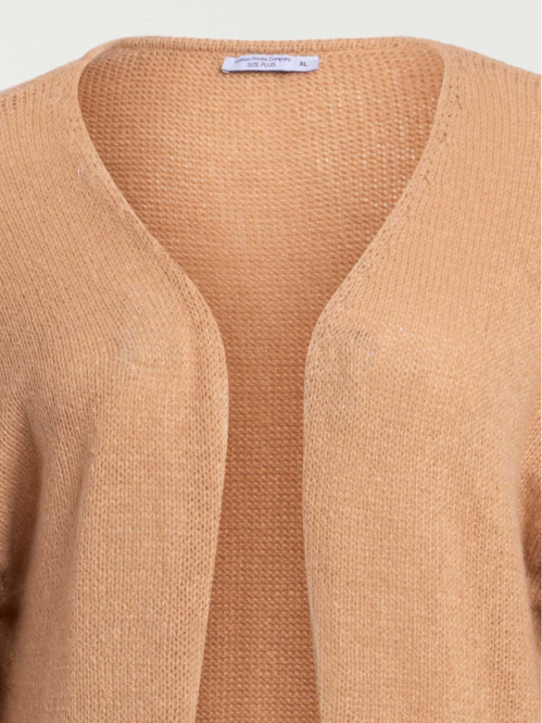 Gilet ouvert camel grande...