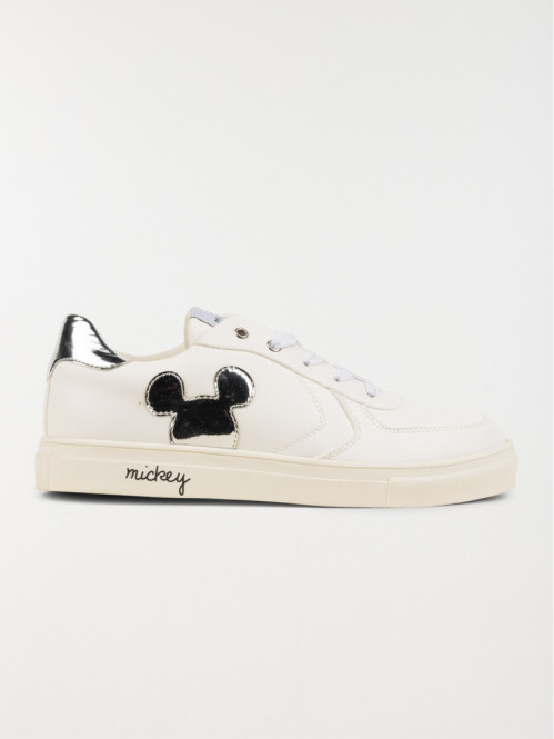 Basket Mickey blanche femme (36-40)
