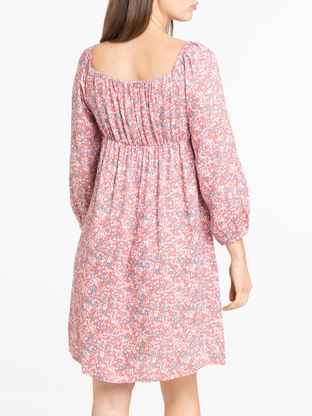 Robe fleurie col carré femme Robe fleurie col carré femme