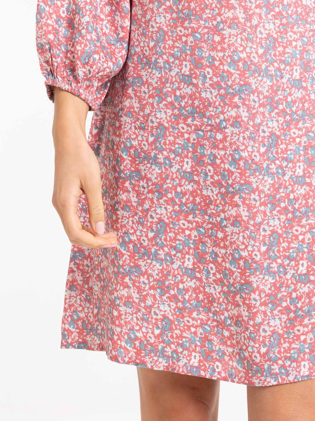 Robe fleurie col carré femme Robe fleurie col carré femme