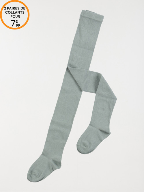 Collants chauds coloris sauge fille