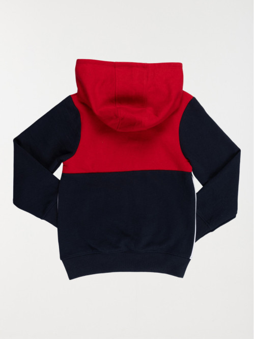Sweat tricolore à capuche...