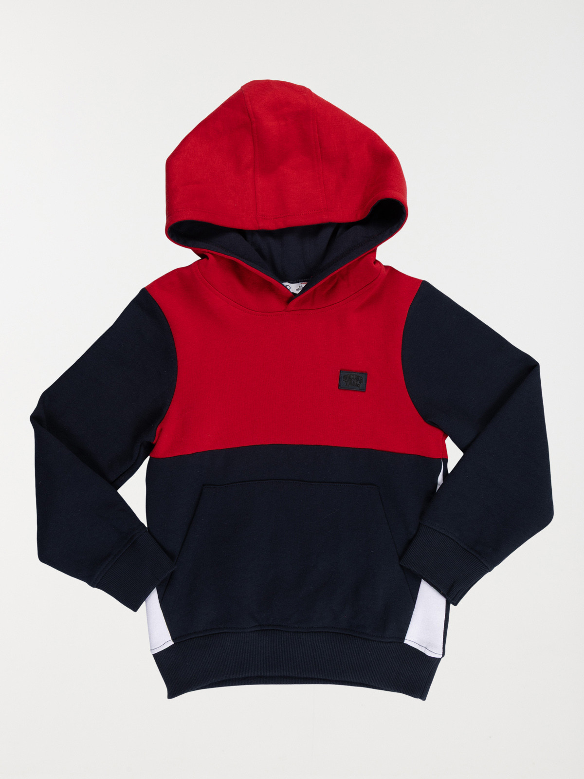 Sweat tricolore à capuche garçon (3-12A)