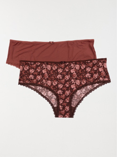 Lot de 2 shorties femme...