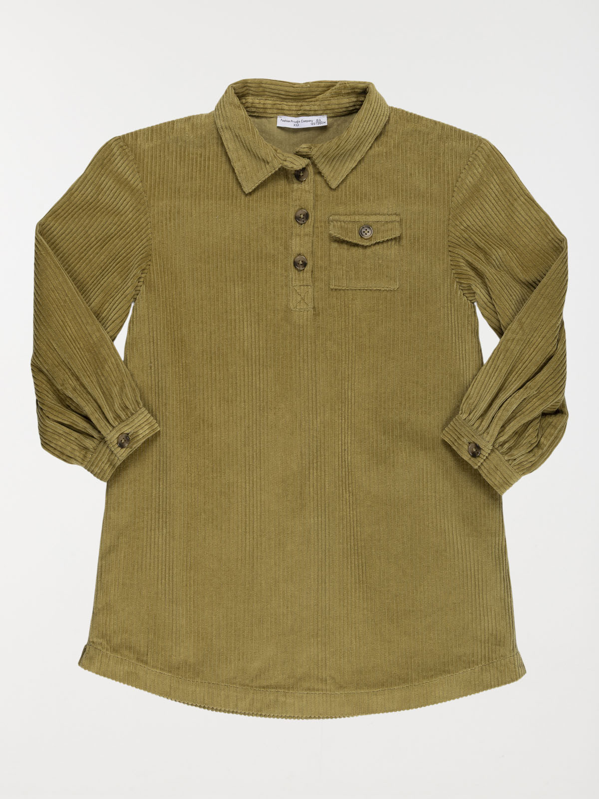 Robe chemise en velours fille (3-12A) Robe chemise en velours fille (3-12A)