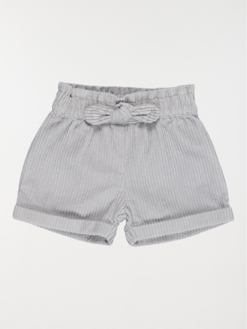 Short fille en velours (3-36M)