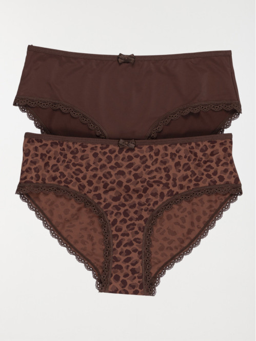 Lot de 2 shorties femme (S-XL)