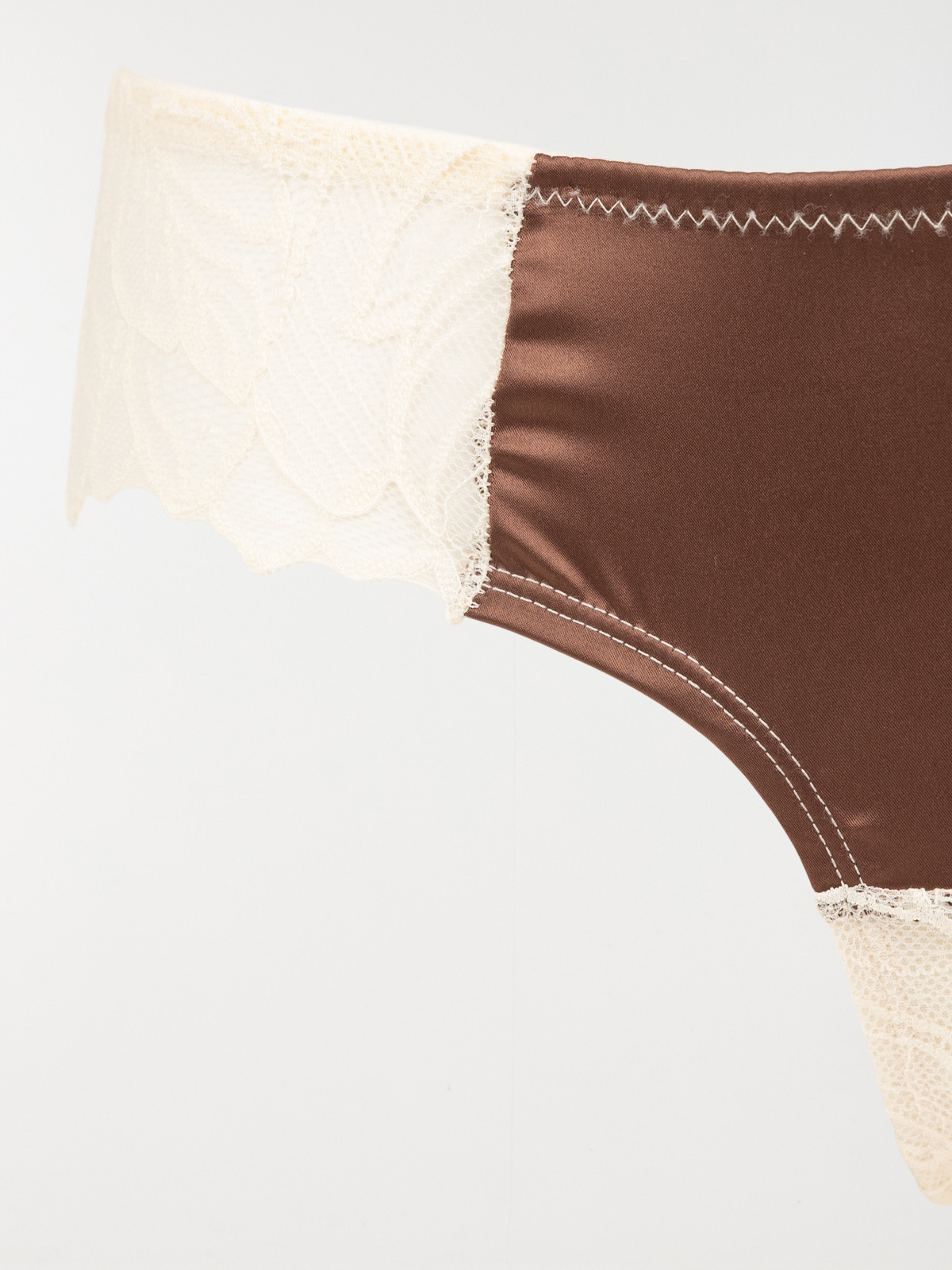 Shorty satiné et dentelle femme (S-XL)