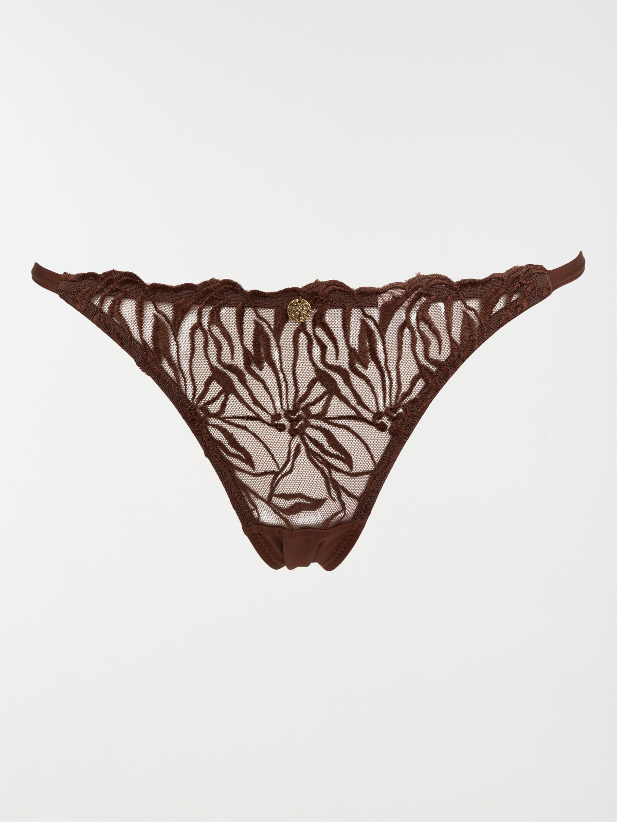 Tanga dentelle acajou femme (S-XL)
