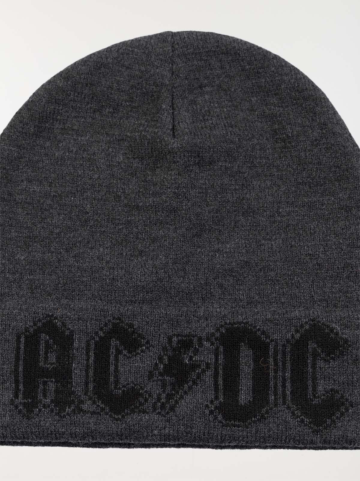 Bonnet homme AC DC gris chiné Bonnet homme AC DC gris chiné