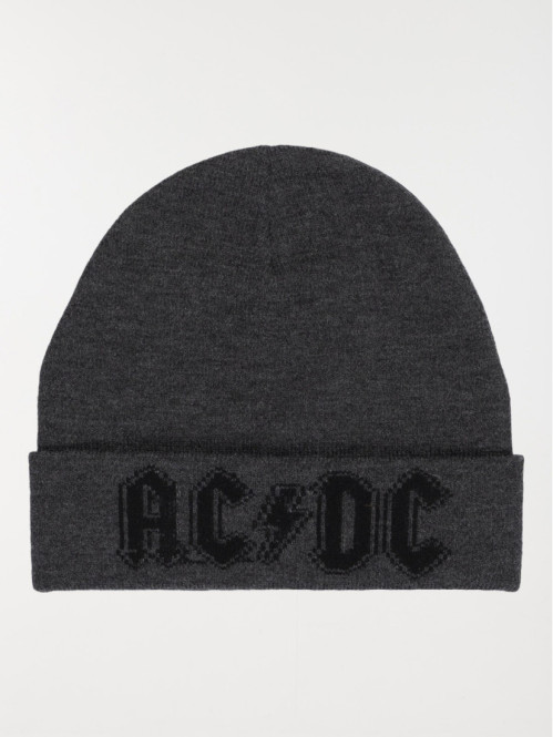 Bonnet homme AC DC gris chiné