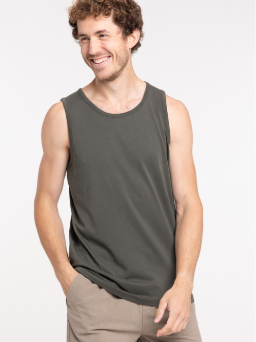 Débardeur basique kaki homme Débardeur basique kaki homme