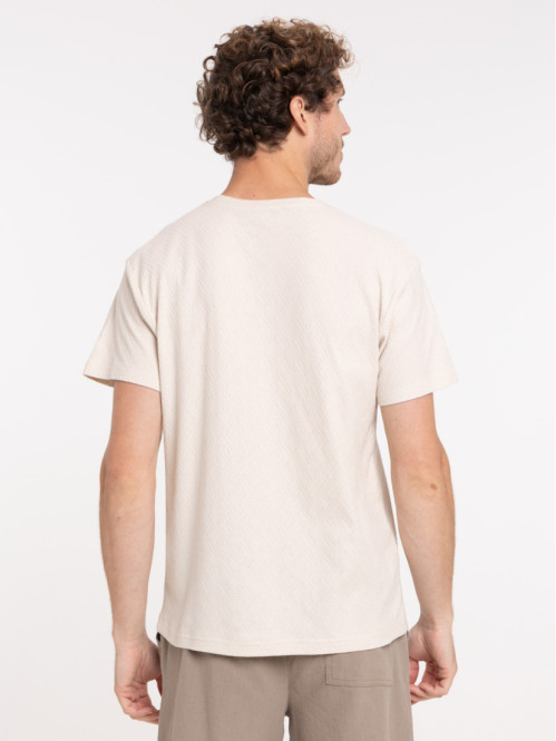 Tee-shirt jacquard col rond...