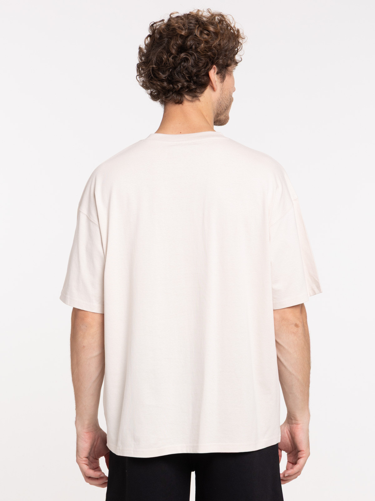 T-shirt col rond uni craie homme T-shirt col rond uni craie homme