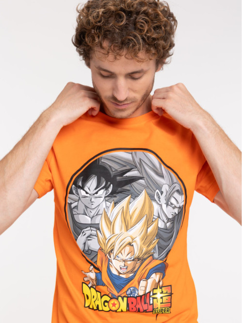 Tee-shirt orange Dragon ball Z homme