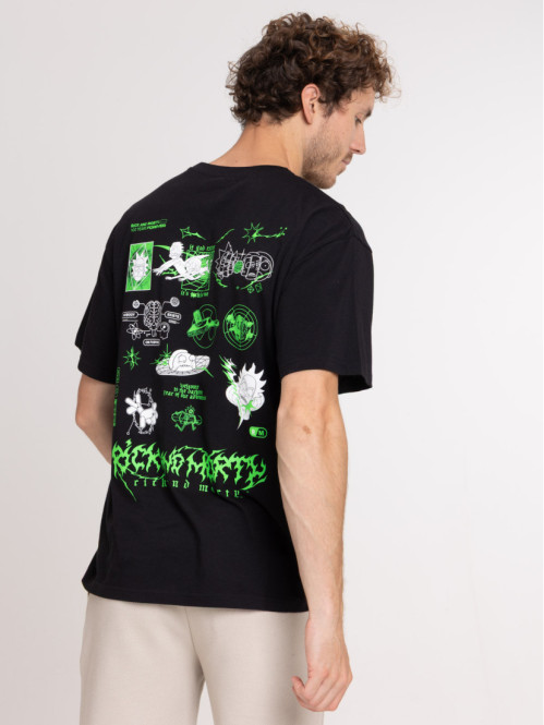 T-shirt noir Rick et Morty...