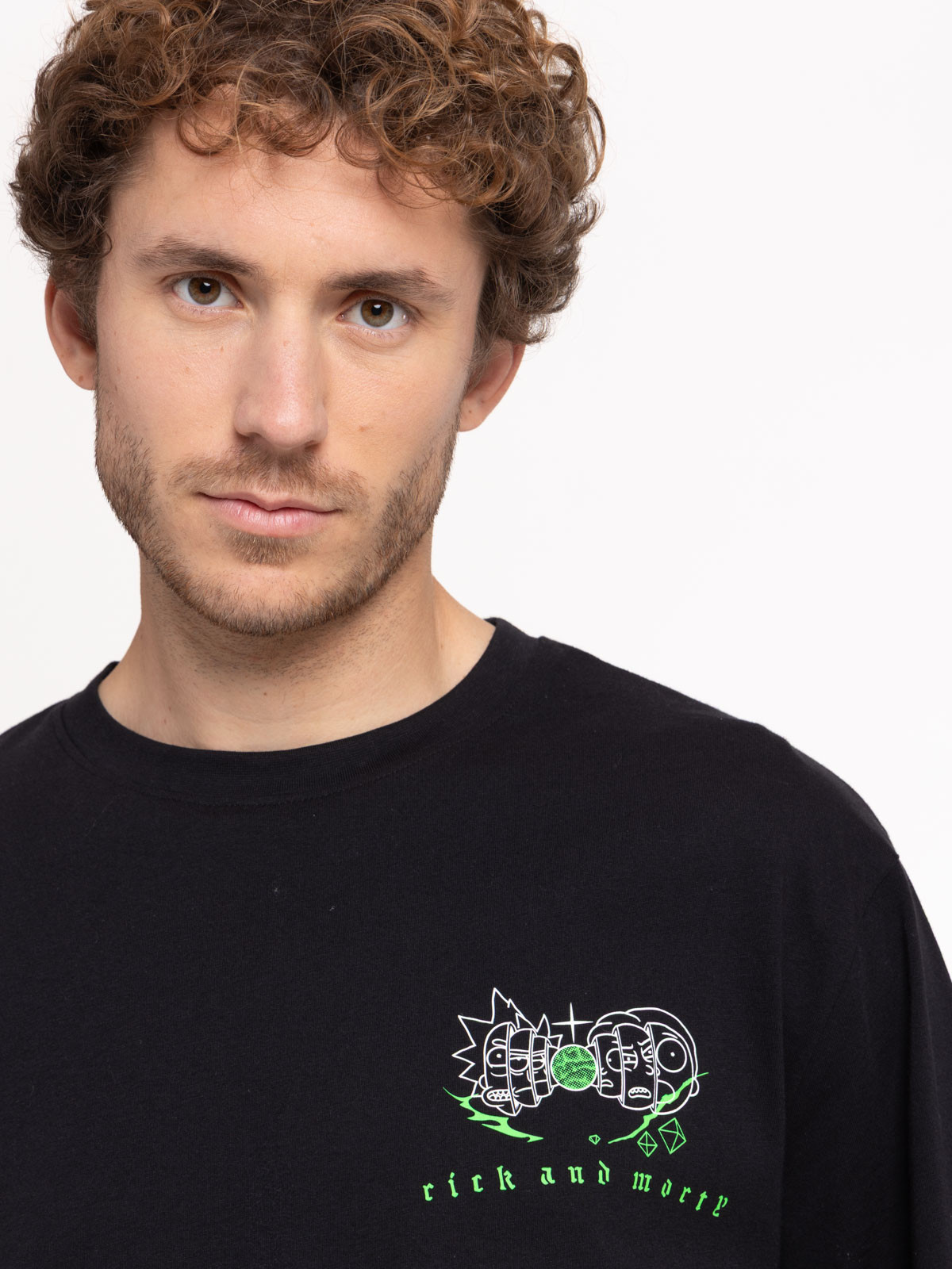 T-shirt noir Rick et Morty homme