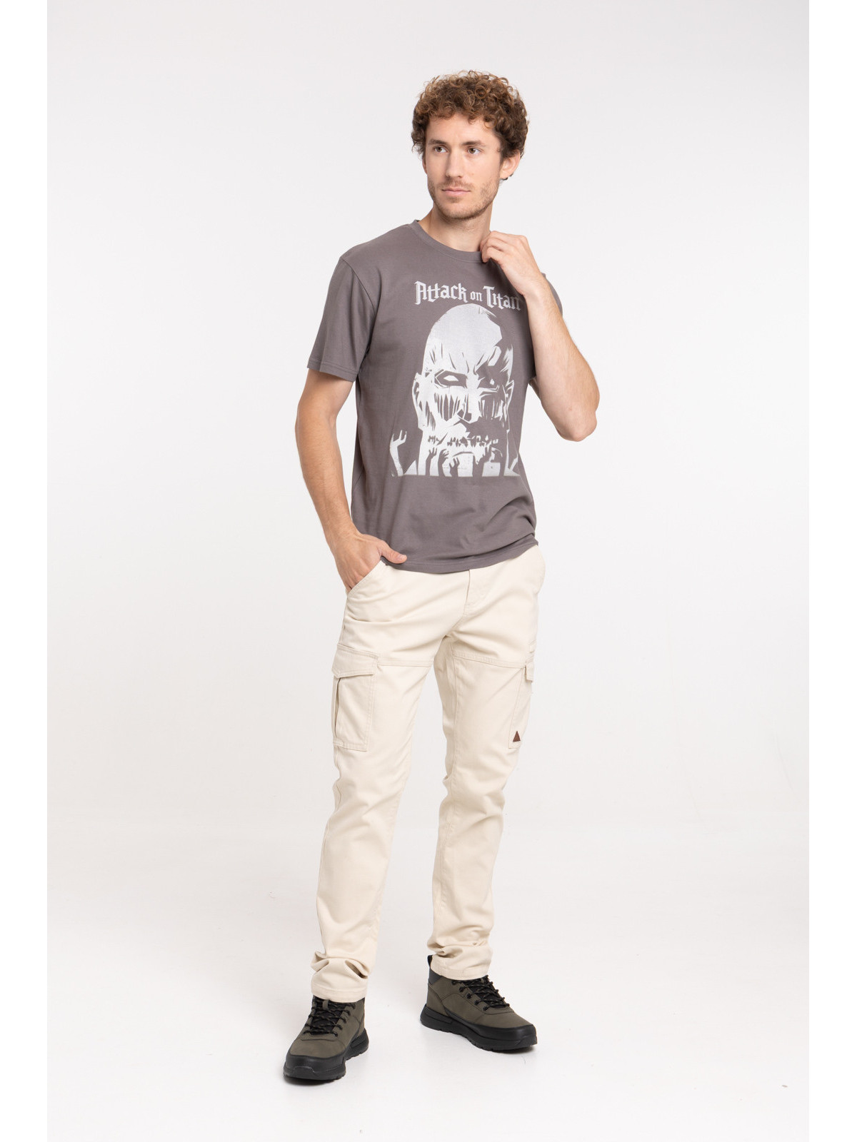 T-shirt motif Attack on titan homme