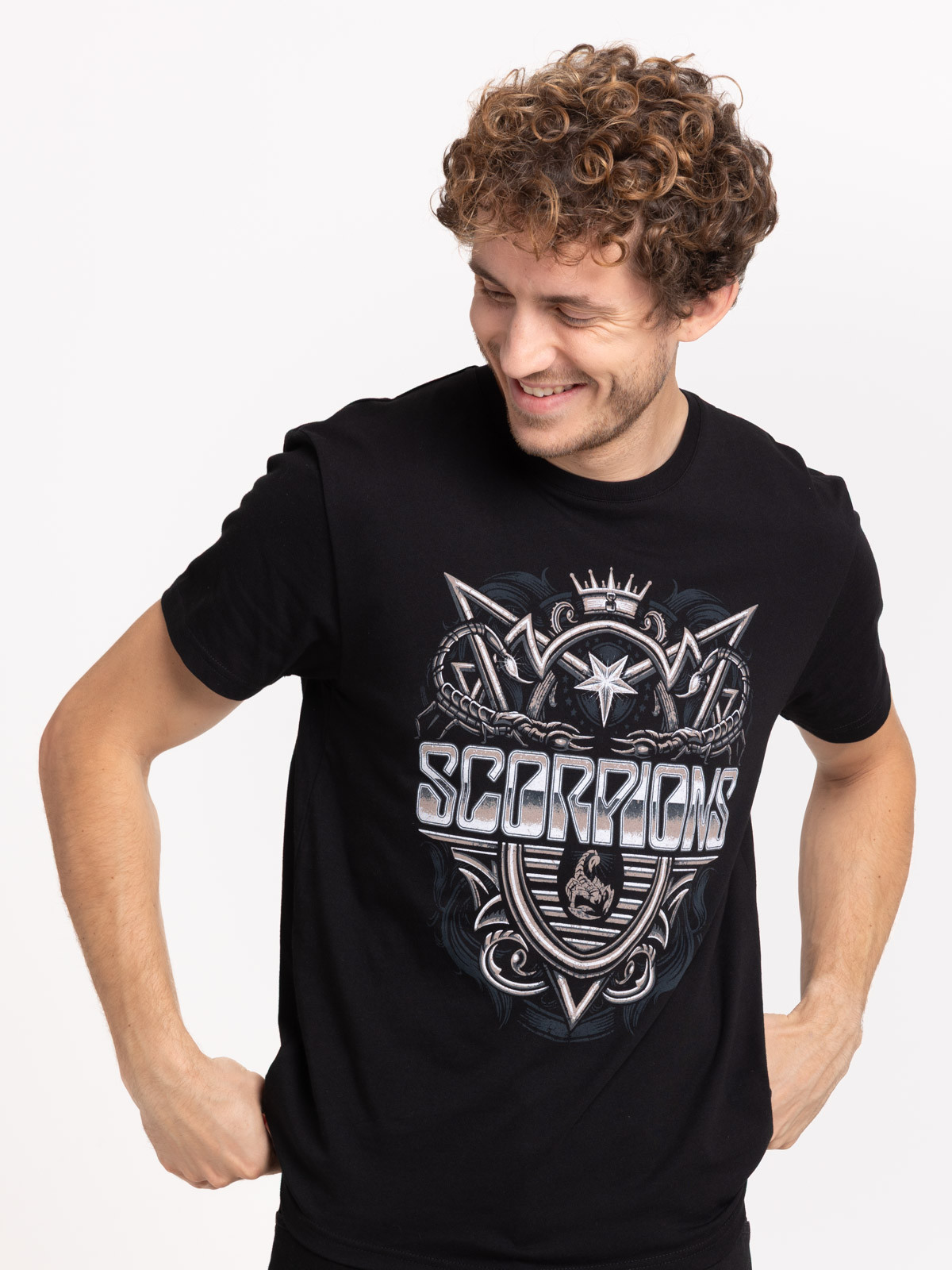 T-shirt noir Scorpions homme
