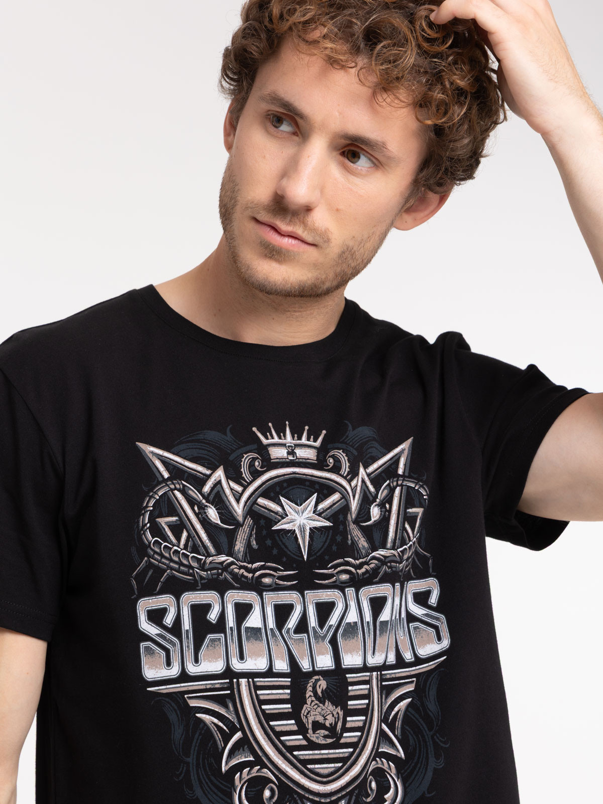 T-shirt noir Scorpions homme