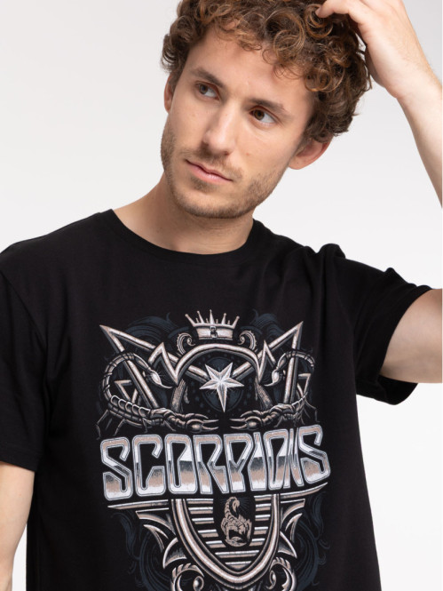 T-shirt noir Scorpions homme