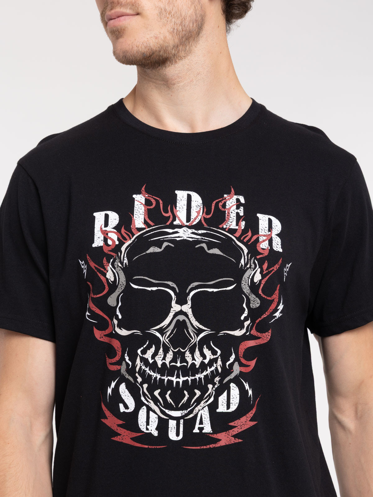 Tee-shirt motif tête de mort homme