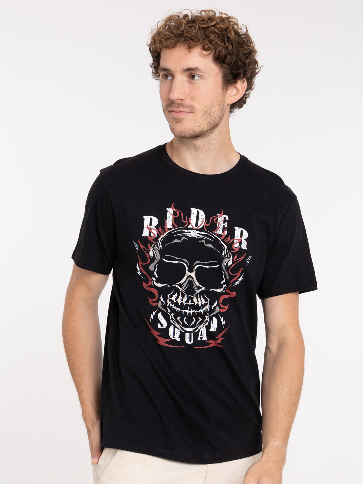 Tee-shirt motif tête de mort homme