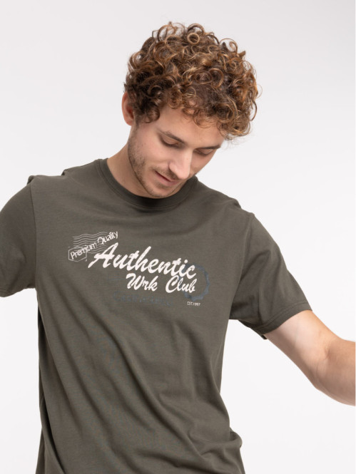 T-shirt kaki authentic homme