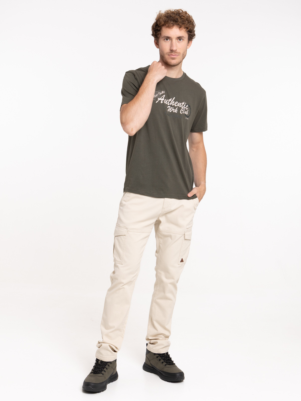 T-shirt kaki authentic homme