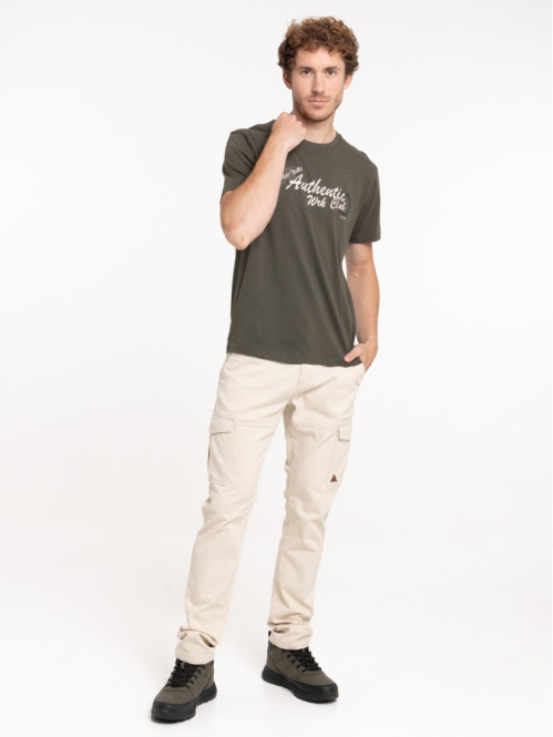T-shirt kaki authentic homme