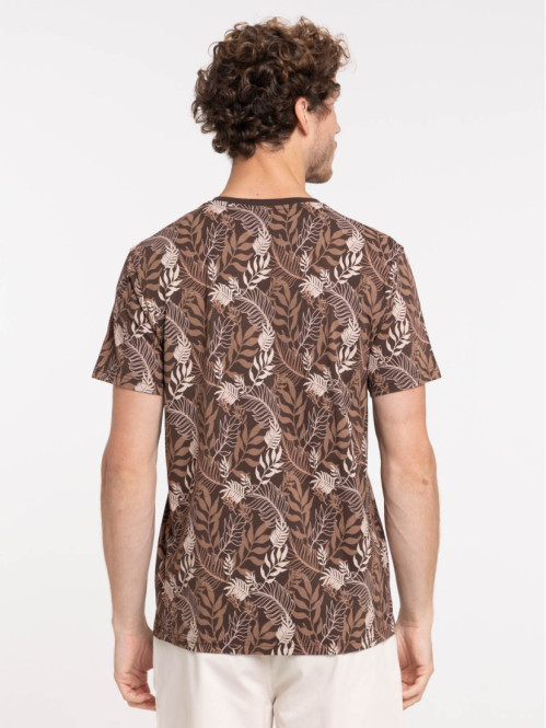 T-shirt imprimé feuillage...