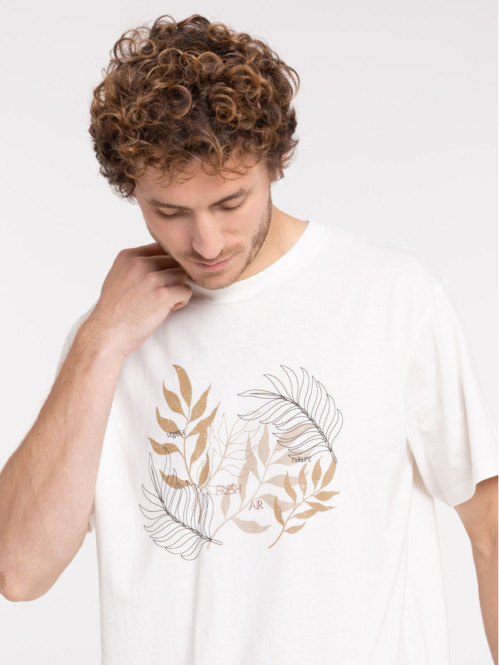 T-shirt imprimé feuillage...