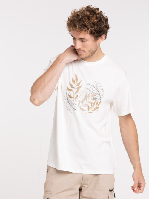 T-shirt imprimé feuillage...