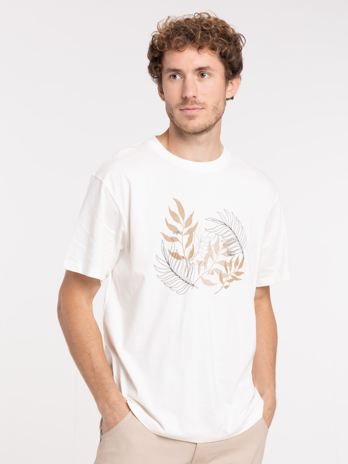 T-shirt imprimé feuillage homme
