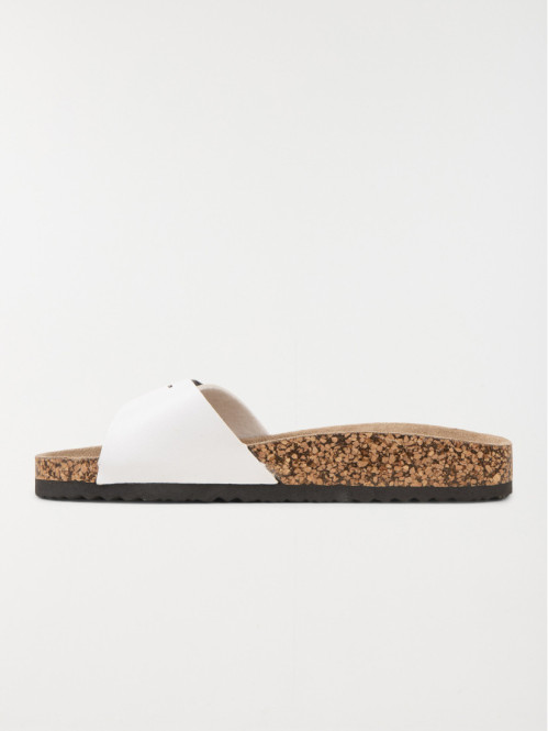 Mules plates blanches femme...