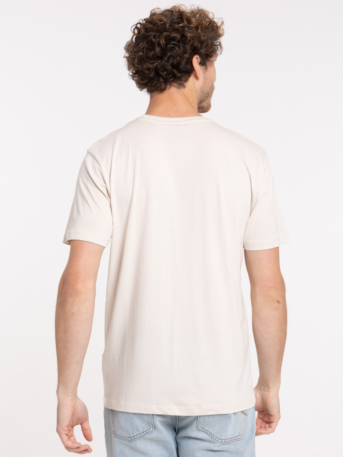 T-shirt vintage beige clair homme