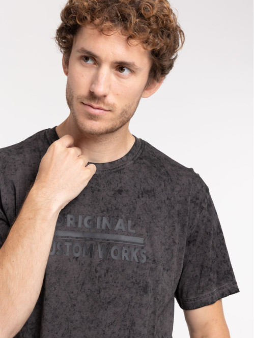 T-shirt imprimé gris homme