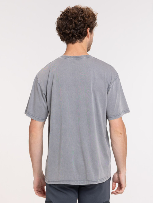 T-shirt gris imprimé no...