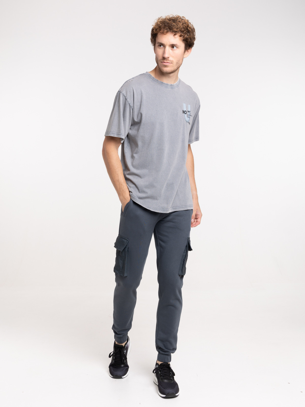 T-shirt gris imprimé no limits homme