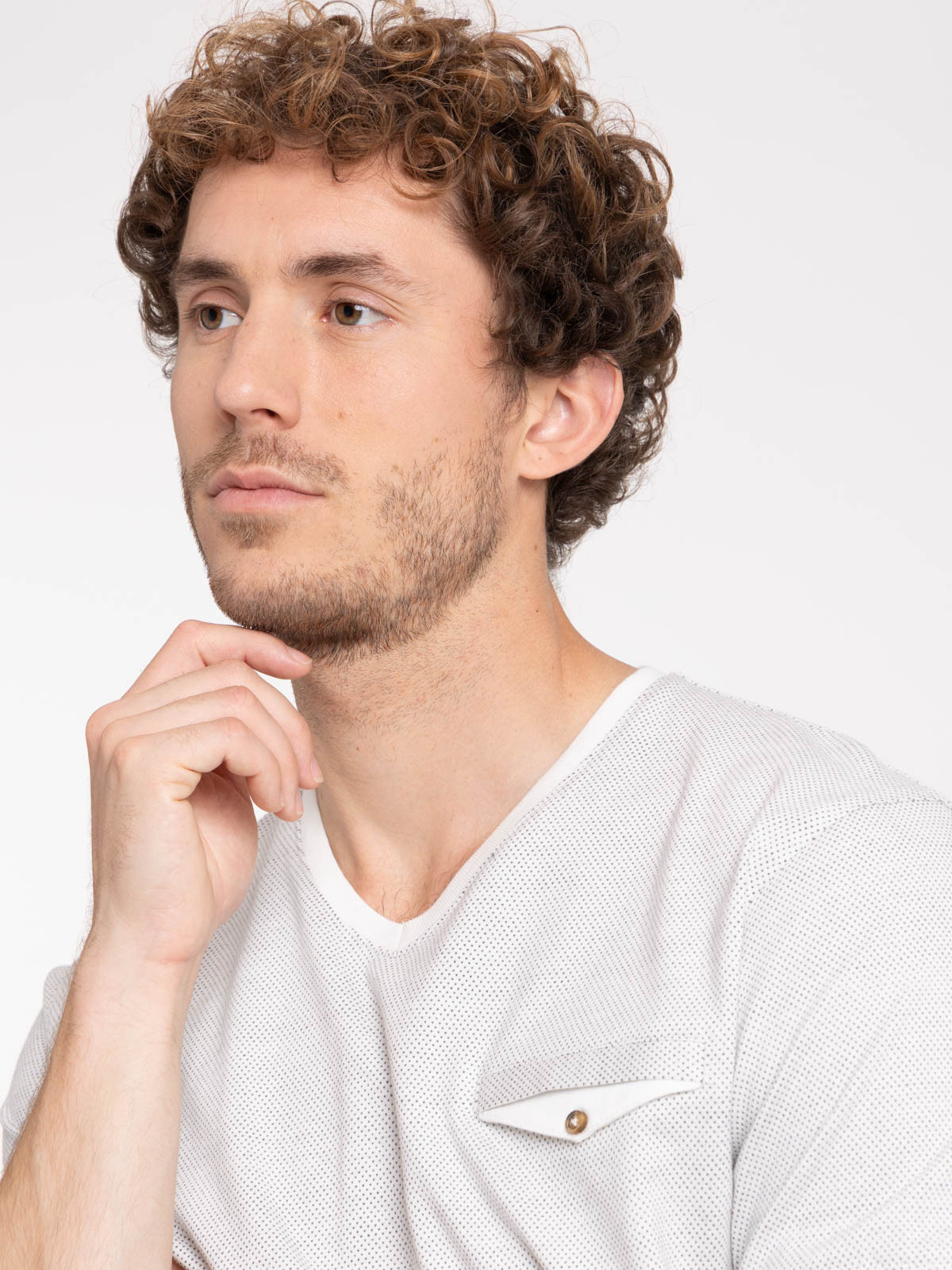 T-shirt fausse poche poitrine homme