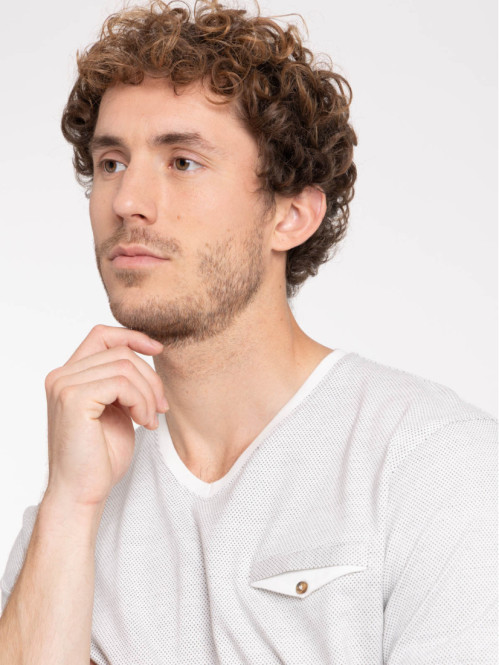 T-shirt fausse poche poitrine homme
