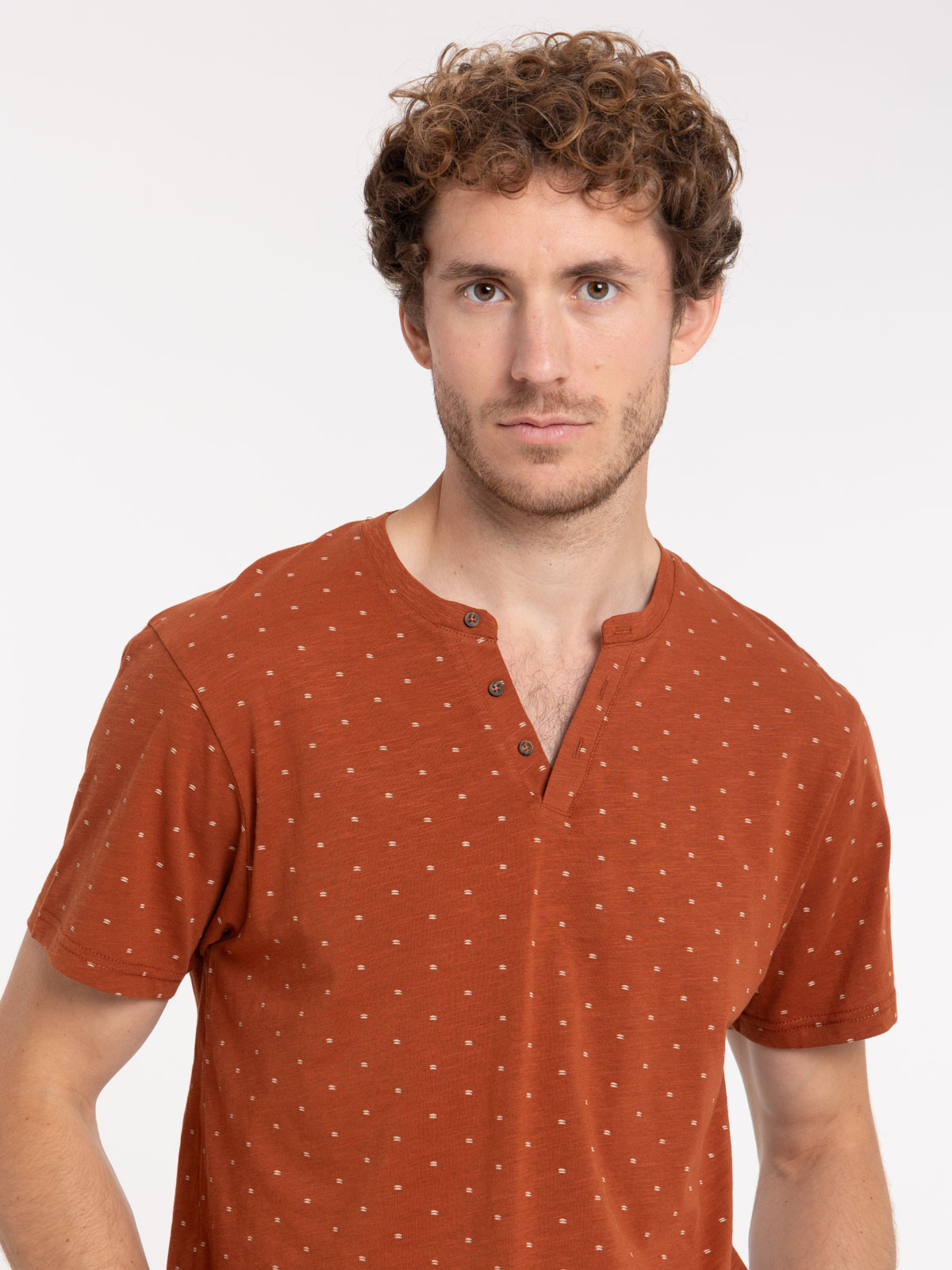 T-shirt col tunisien sequoïa homme