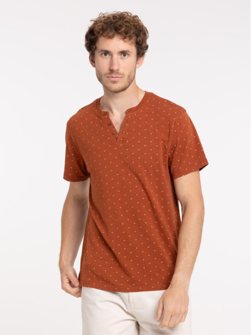 T-shirt col tunisien sequoïa homme