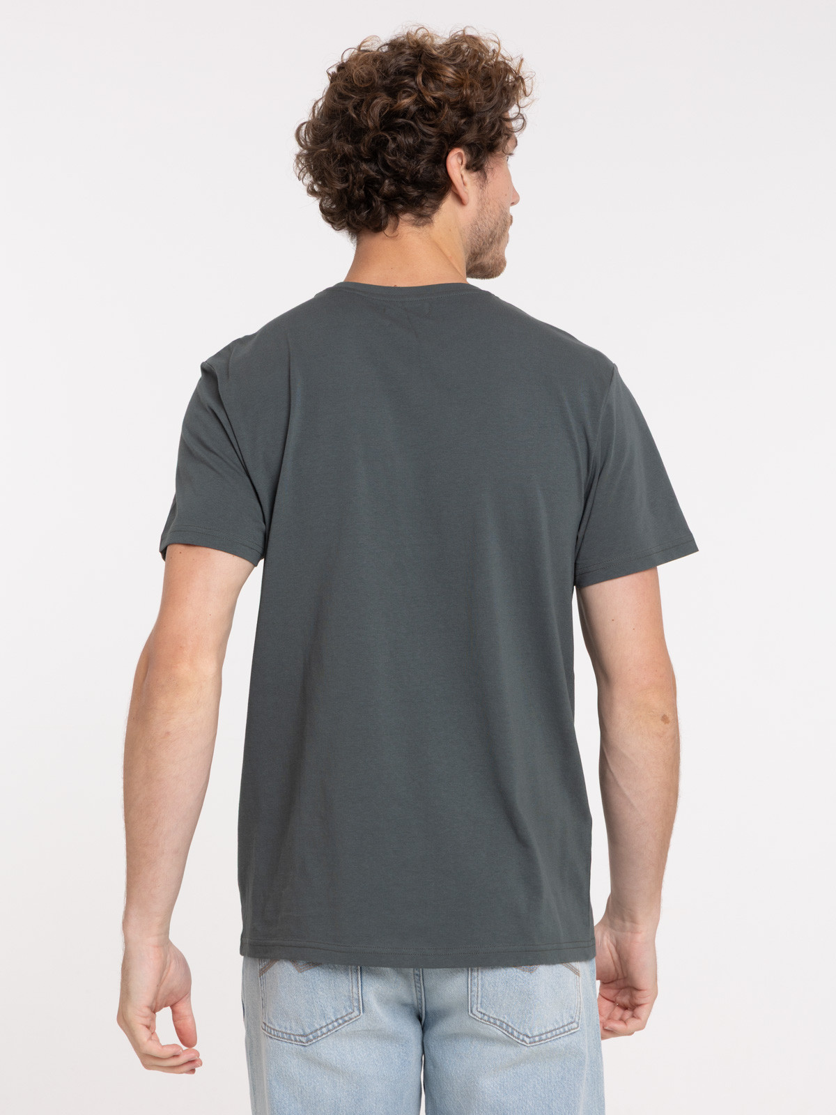 T-shirt homme imprimé gris ardoise