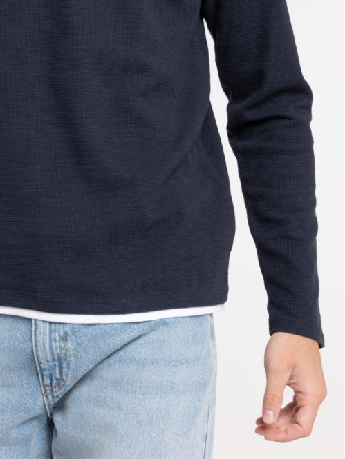 T-shirt col contrasté homme