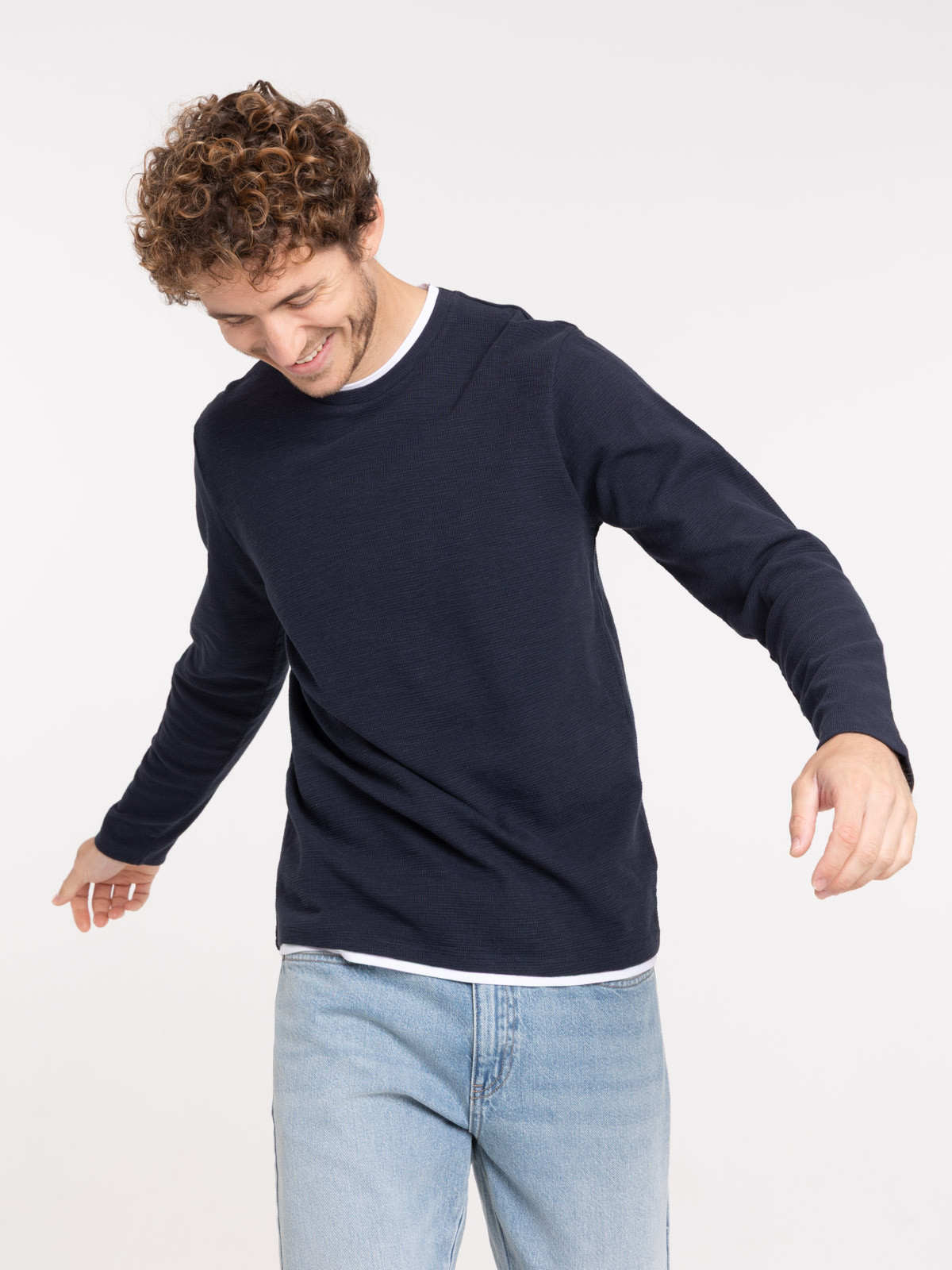 T-shirt col contrasté homme