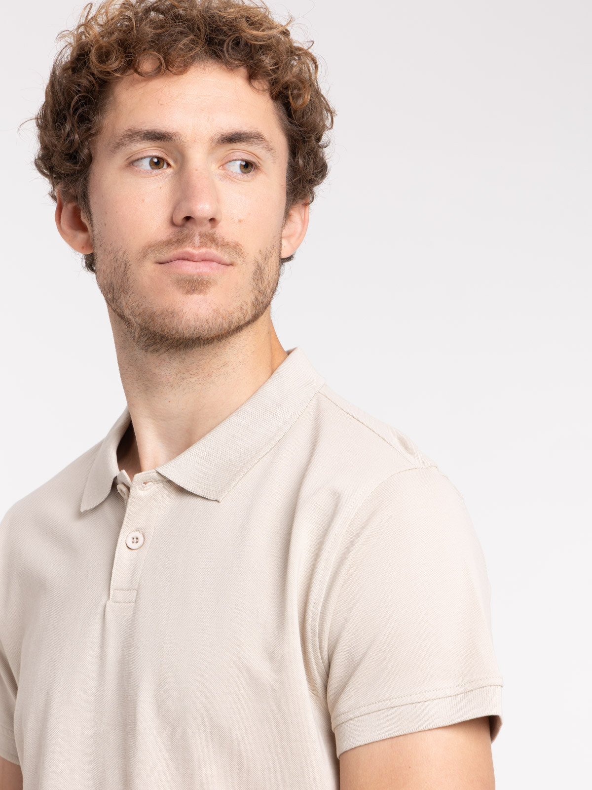 Polo basique coloris blond homme
