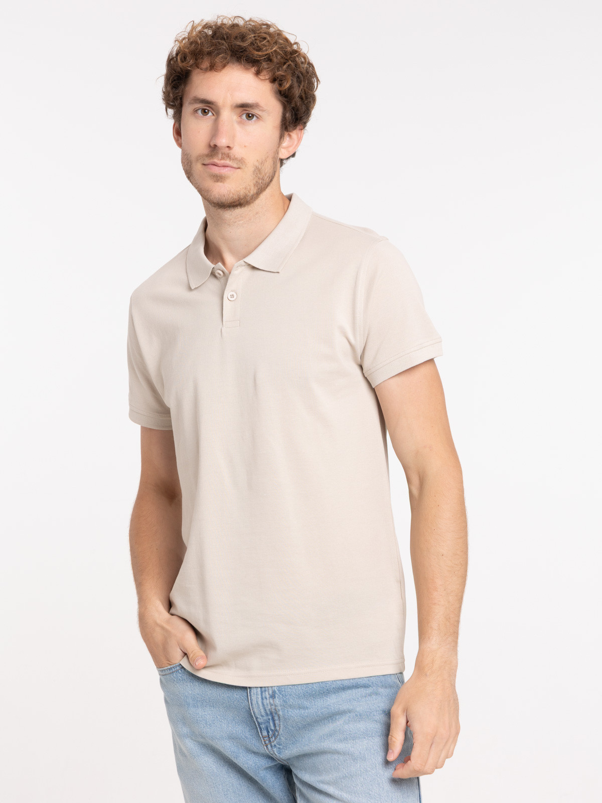 Polo basique coloris blond homme