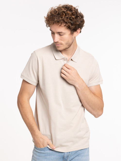 Polo basique coloris blond homme